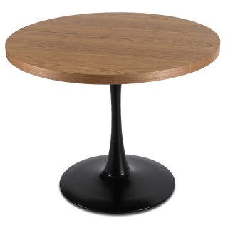Stół LINO 100 cm Dąb Złoty/Czarny
