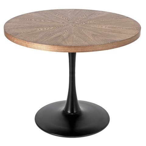 Stół LINO 100 cm Orzech/Czarny