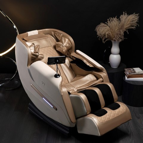 Fotel Masujący VX MAX Beżowy Ekoskóra