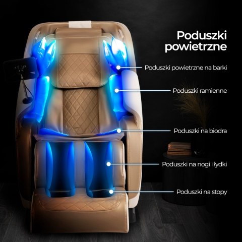 Fotel Masujący VX MAX Beżowy Ekoskóra