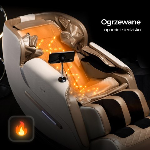 Fotel Masujący VX MAX Beżowy Ekoskóra