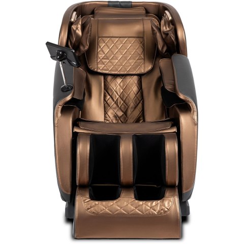 Fotel Masujący VX MAX Wypoczynkowy Relaksacyjny Brązowy Ekoskóra Nowoczesny