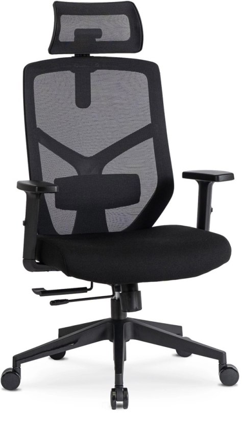 Fotel Biurowy Ergonomiczny Obrotowy BENTO Czarny Nowoczesny