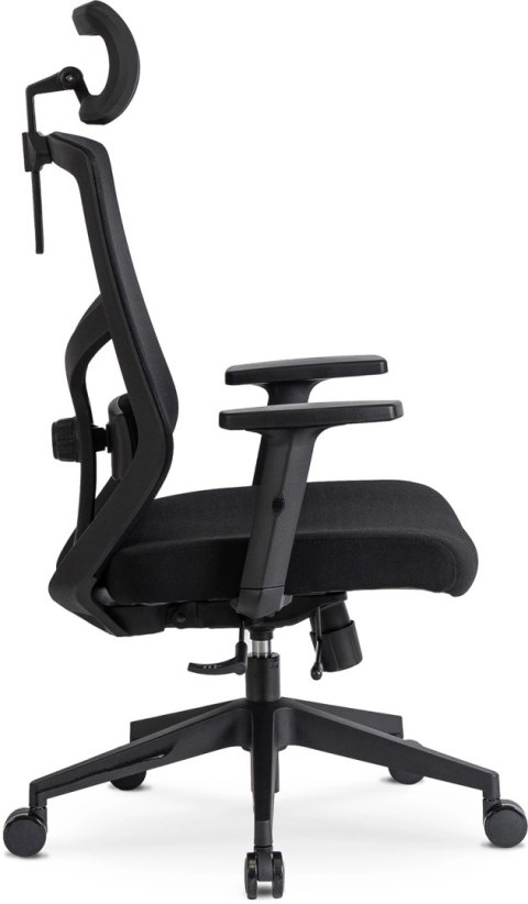 Fotel Biurowy Ergonomiczny Obrotowy BENTO Czarny Nowoczesny