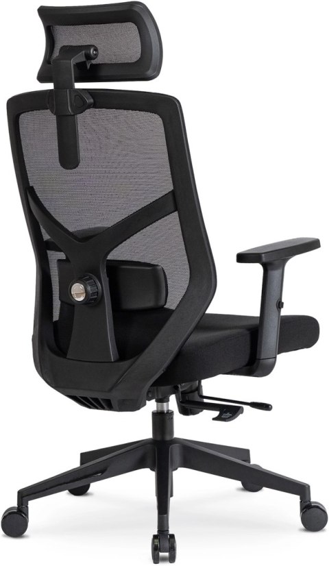 Fotel Biurowy Ergonomiczny Obrotowy BENTO Czarny Nowoczesny