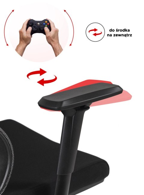 Fotel Obrotowy DELSIN Ergonomiczny Czarny Z Podnóżkiem