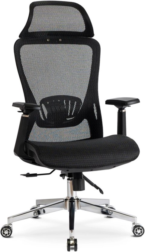 Fotel Biurowy Ergonomiczny Obrotowy LITOS Czarny Nowoczesny