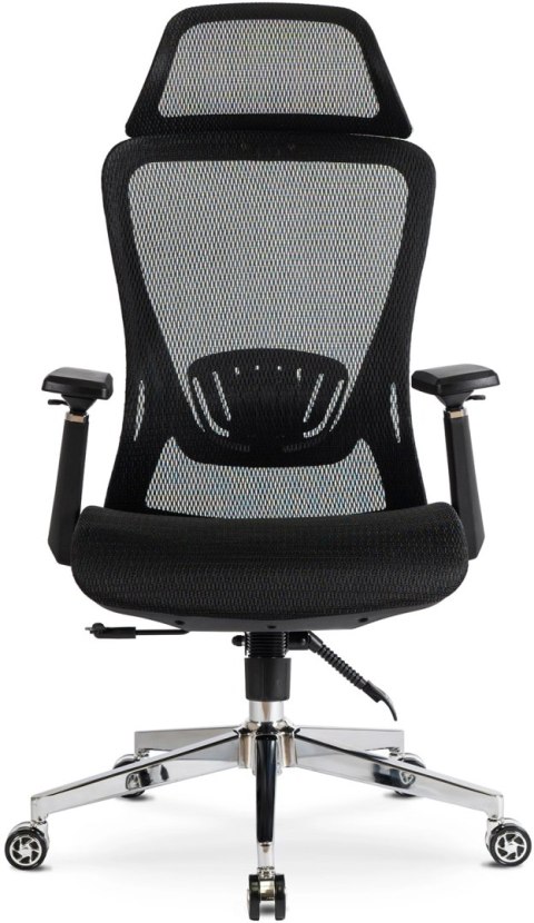 Fotel Biurowy Ergonomiczny Obrotowy LITOS Czarny Nowoczesny