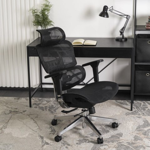 Fotel Biurowy Ergonomiczny Obrotowy NINO Czarny Nowoczesny