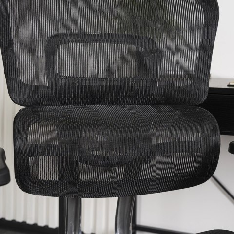 Fotel Biurowy Ergonomiczny Obrotowy NINO Czarny Nowoczesny