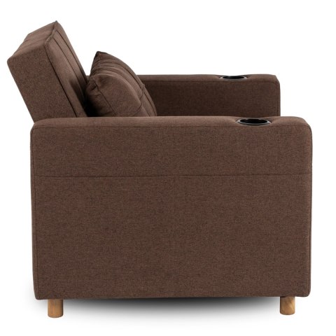 Fotel do Spania SOLOR Rozkładany Amerykanka Brązowy Nowoczesny