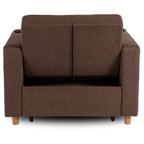 Fotel do Spania SOLOR Rozkładany Amerykanka Brązowy Nowoczesny