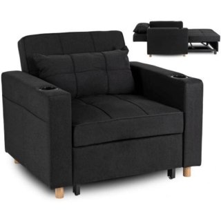 Fotel Rozkładany SOLOR Czarny