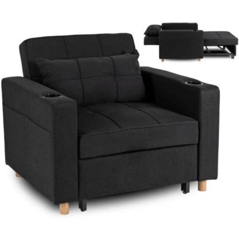 Fotel Rozkładany SOLOR Czarny