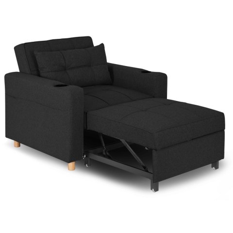 Fotel Rozkładany SOLOR Czarny