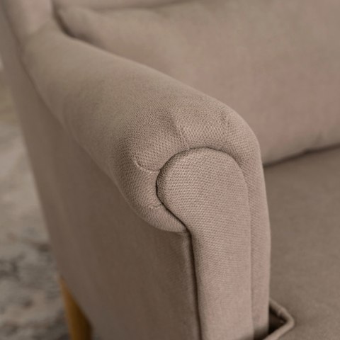 Fotel Wypoczynkowy EVAN 2 z Podnóżkiem Beżowy