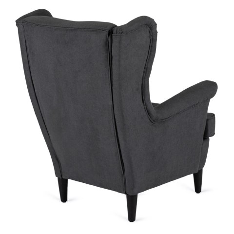 Fotel Wypoczynkowy EVAN 2 z Podnóżkiem Ciemnoszary