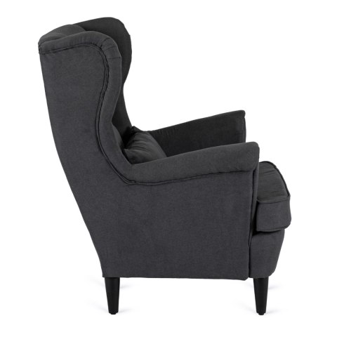 Fotel Wypoczynkowy EVAN 2 z Podnóżkiem Ciemnoszary