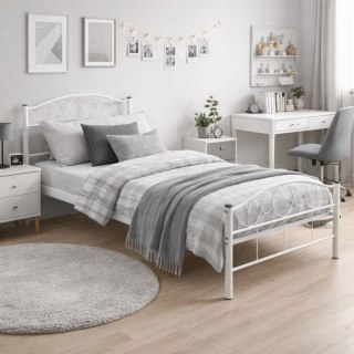 Łóżko Metalowe GRIFFIN 90x200 Białe