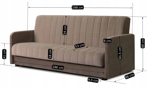 Sofa Rozkładana PORTO Beżowa