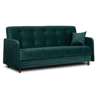 Sofa Rozkładana TIVOLI Zielona Welurowa
