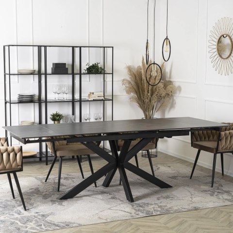 Stół BRUNO Ceramiczny Rozkładany 160-240 cm Czarny