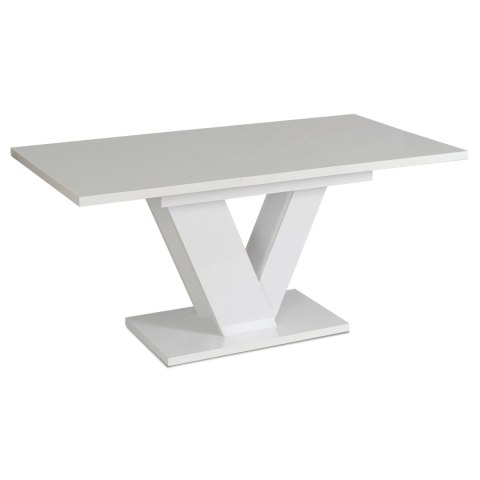 Stół CLARK Rozkładany 120-160 cm Biały Połysk