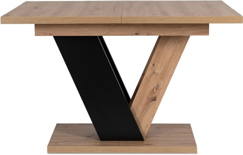 Stół CLARK Rozkładany 120-160 cm Dąb Artisan/Czarny