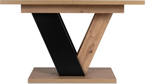 Stół CLARK Rozkładany 120-160 cm Dąb Artisan/Czarny