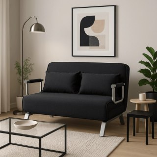 Fotel Rozkładany Dwuosobowy BART 2 Czarny