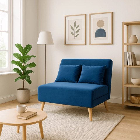 Fotel Rozkładany Dwuosobowy MARRY 2 Granatowy