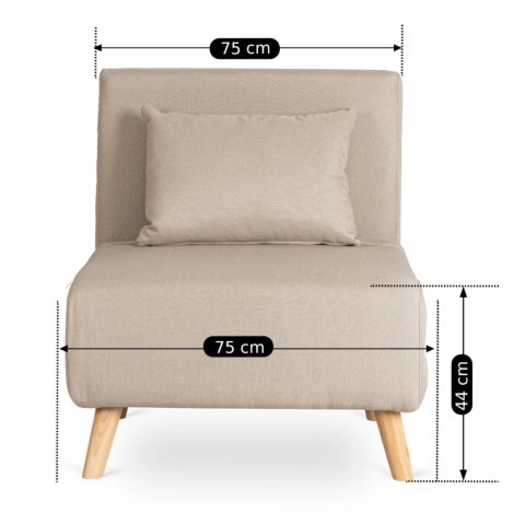 Fotel Rozkładany MARRY Beżowy