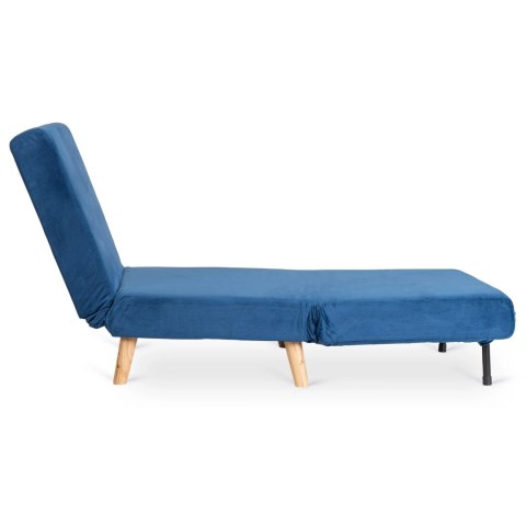 Fotel Rozkładany Leżanka Wypoczynkowy MARRY do Spania Granatowy