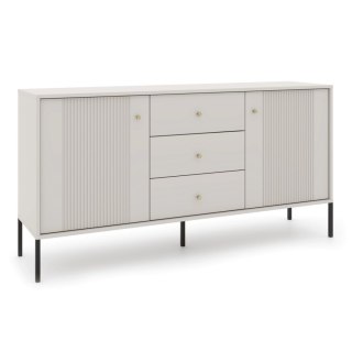Komoda SOFT 154 cm Dwudrzwiowa Ryflowana Kaszmir