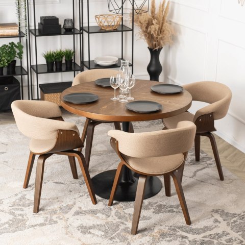 Krzesło GARY 2 Beżowe/Orzech