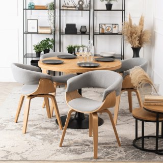 Krzesło GARY 2 Szare/Dąb Złoty