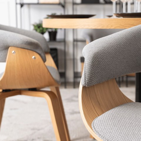 Krzesło GARY 2 Szare/Dąb Złoty