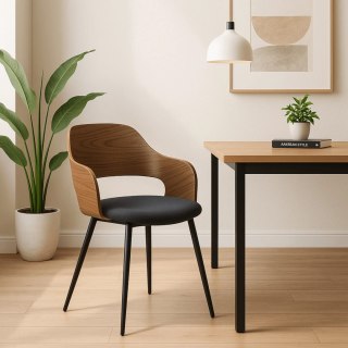 Krzesło ORBI Orzech/Czarne