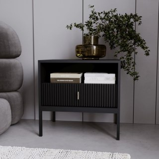 Szafka Nocna MARCOS Ryflowana Czarna