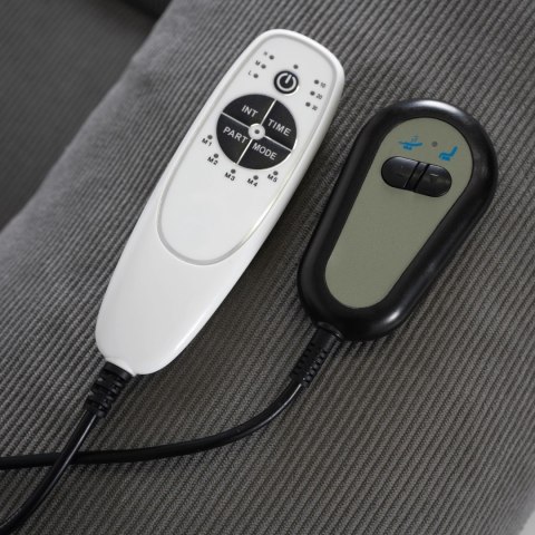 Fotel Masujący Elektrycznie Rozkładany FENIX z Funkcją Wstawania Szary