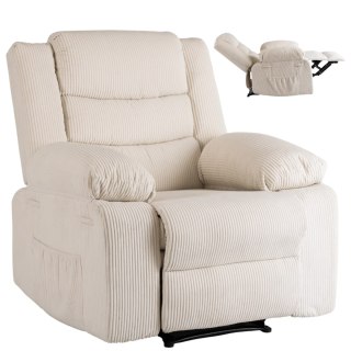 Fotel Rozkładany ARTURO Beżowy Sztruksowy