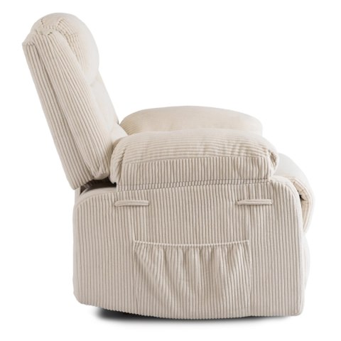 Fotel Rozkładany ARTURO Beżowy Sztruksowy