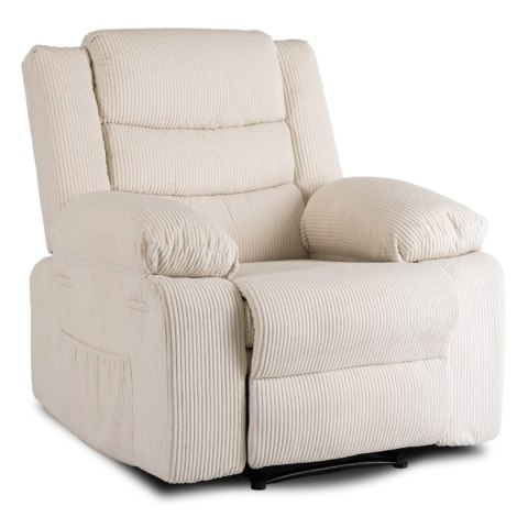 Fotel Rozkładany ARTURO Beżowy Sztruksowy