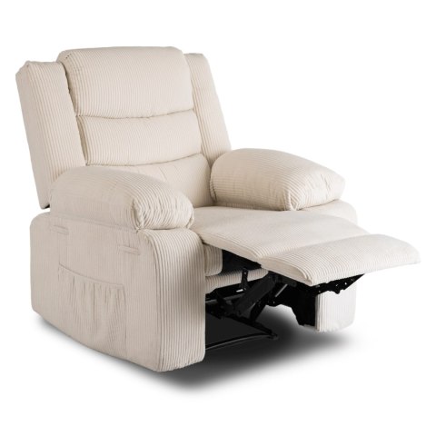 Fotel Rozkładany ARTURO Beżowy Sztruksowy