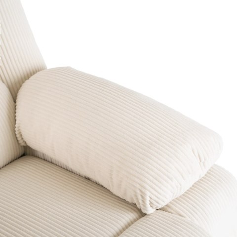 Fotel Rozkładany ARTURO Beżowy Sztruksowy