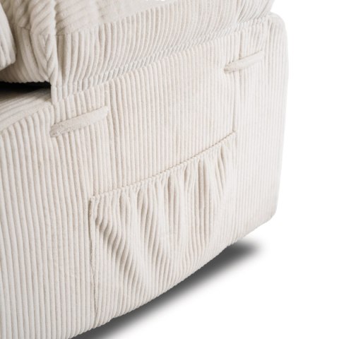 Fotel Rozkładany ARTURO Beżowy Sztruksowy