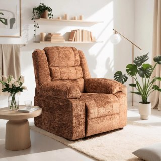 Fotel Rozkładany ARTURO Rudy Welurowy