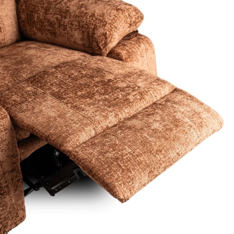 Fotel Rozkładany ARTURO Rudy Welurowy