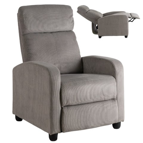 Fotel Rozkładany DANNY Szary Sztruksowy