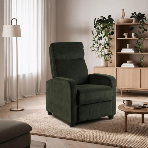 Fotel Rozkładany DANNY Zielony Sztruksowy